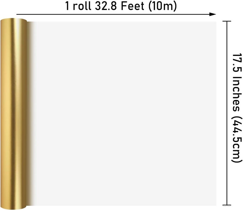 NESCCI Matte Metal Gold Wrapping Paper, Solid Color Paper,Gift Wrapping Paper,Perfect for Wedding,Valentine's Day,Birthday, Christmas,Baby Shower,DIY Bouquet (17 Inches X 32.8 Feet) - Image 2